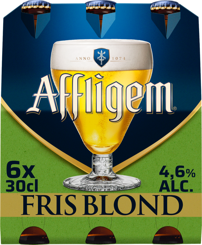 Affligem Fris Blond set van 6 flesjes á 0,30 liter Affligem Fris Blond set van 6 flesjes á 0,30 liter